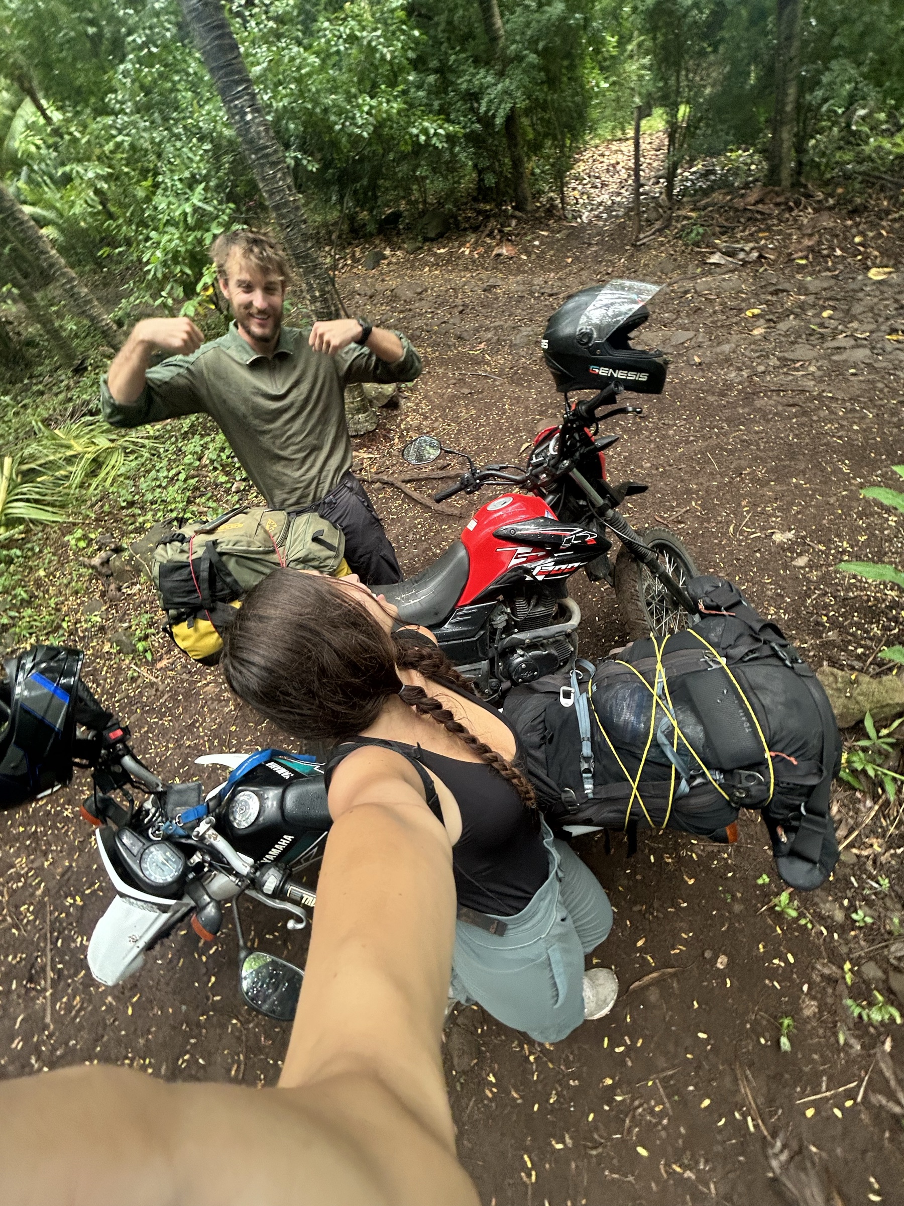 Dirt biking around Ometepe Island, Nicaragua